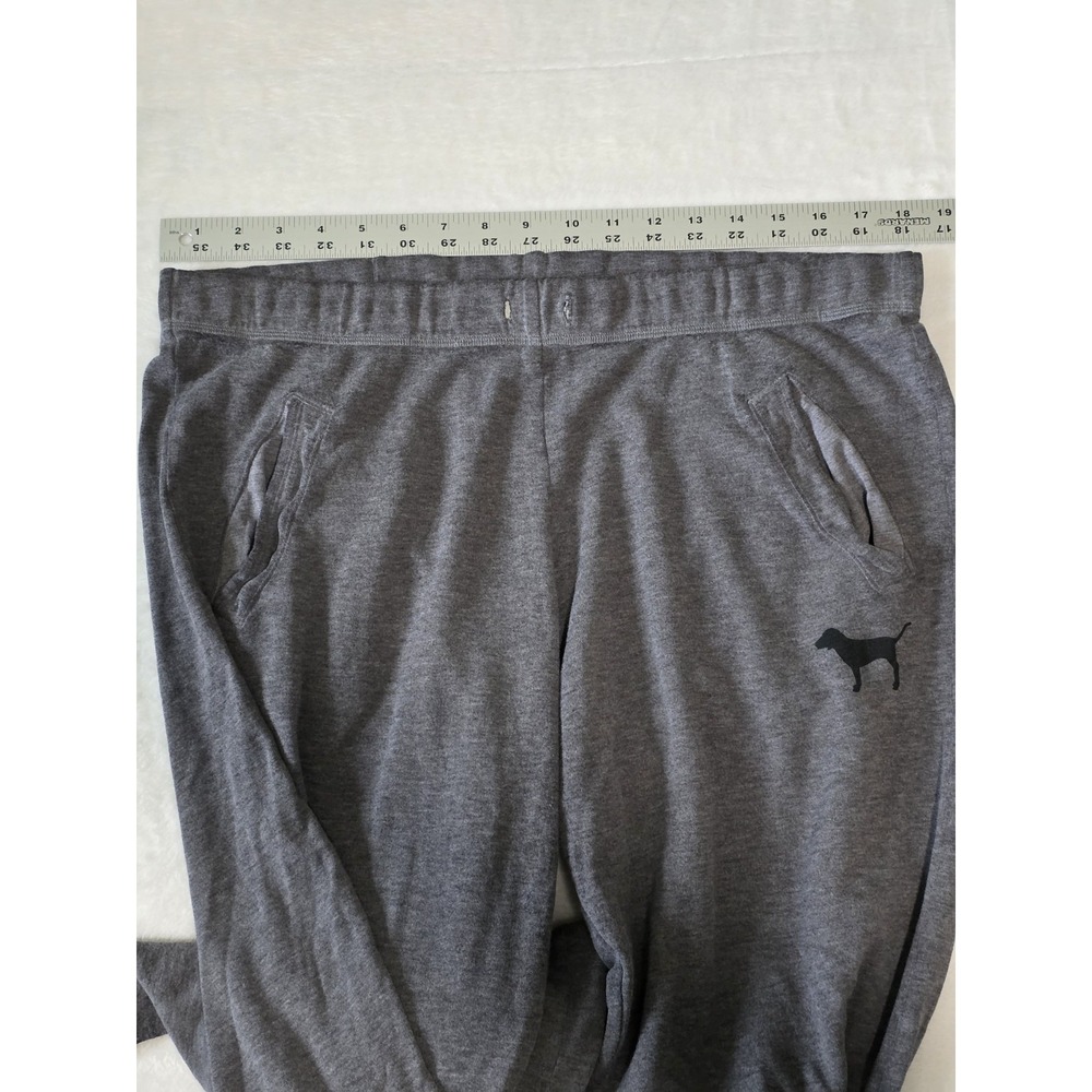 Victoria's Secret PINK Womens Medium Gray Wide Leg PINK Butt Spellout Logo Y2K - Picture 5 of 8